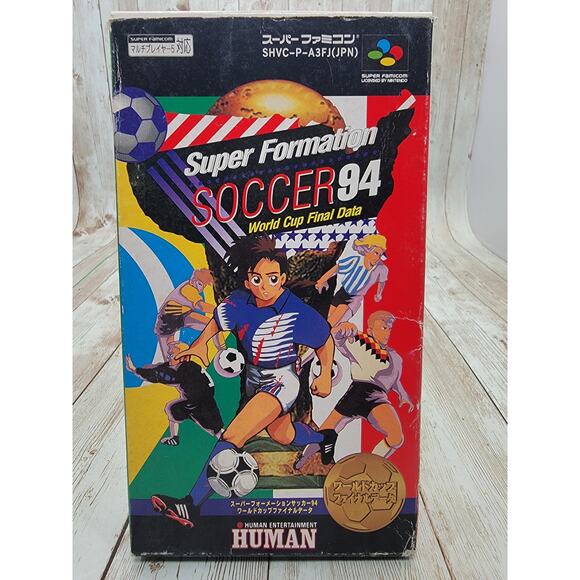 Super Formation Soccer 94 World Cup Final Data Super Famicom +Box CIB US Seller - Picture 1 of 7